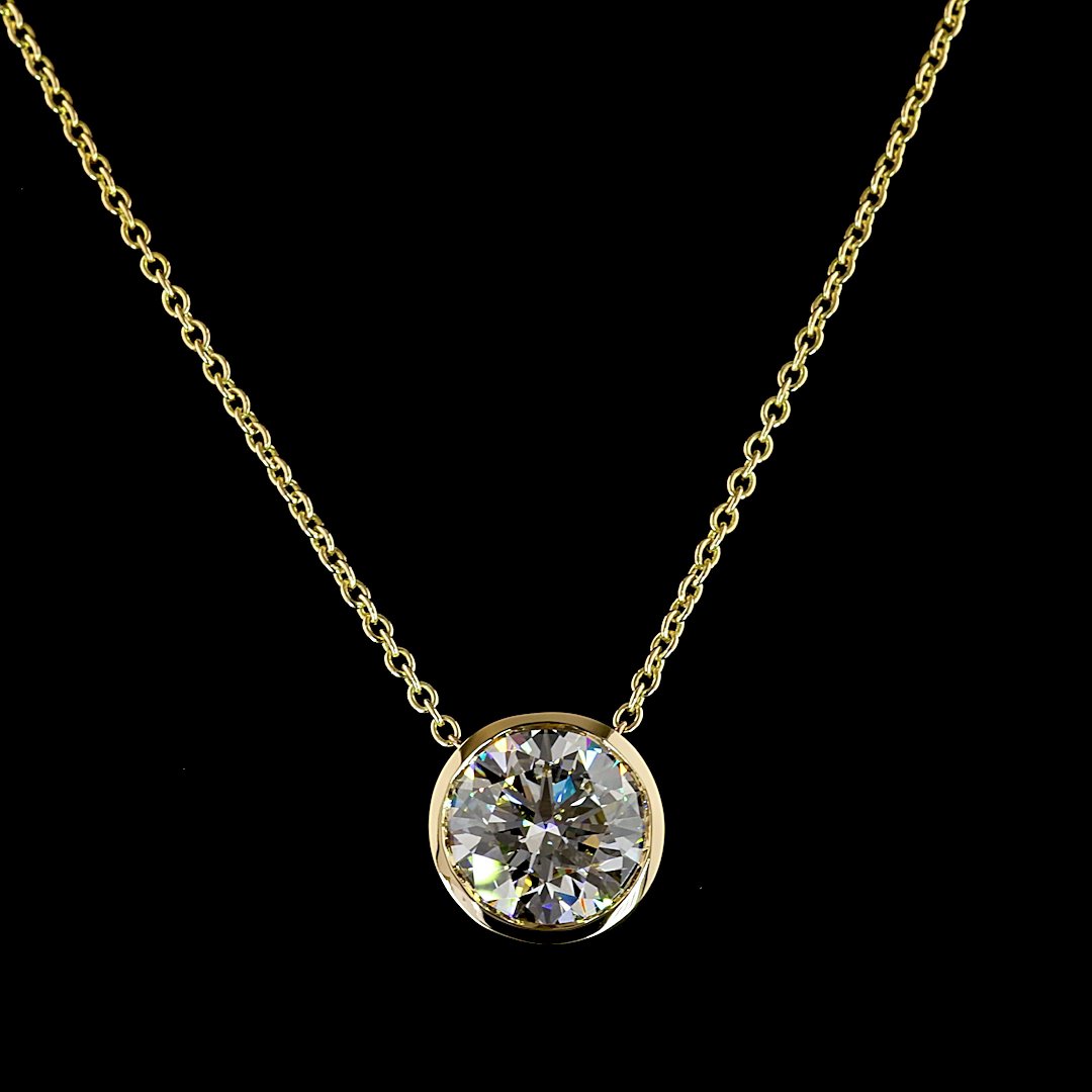 14kt Yellow Gols Lab Diamond Pendant