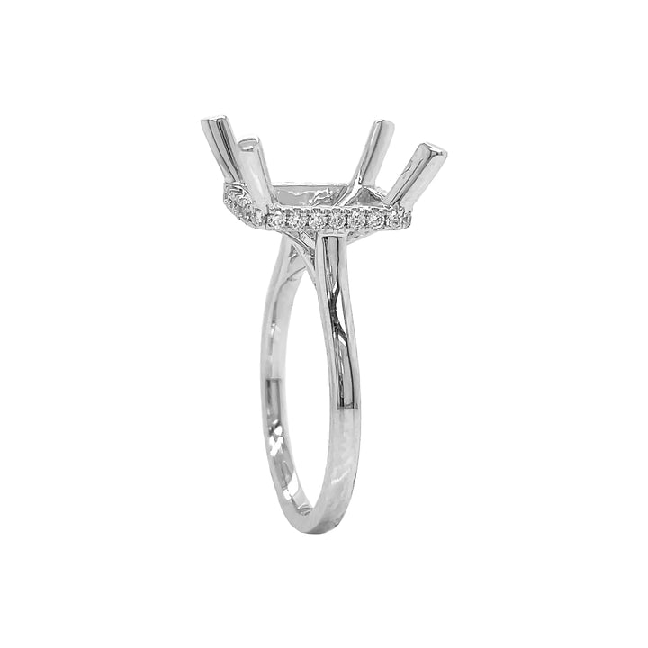 18kt White Gold Diamond Semi-mount