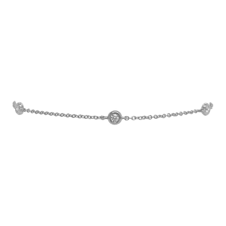 18Kt White  Gold diamonds-by-the-inch bracelet