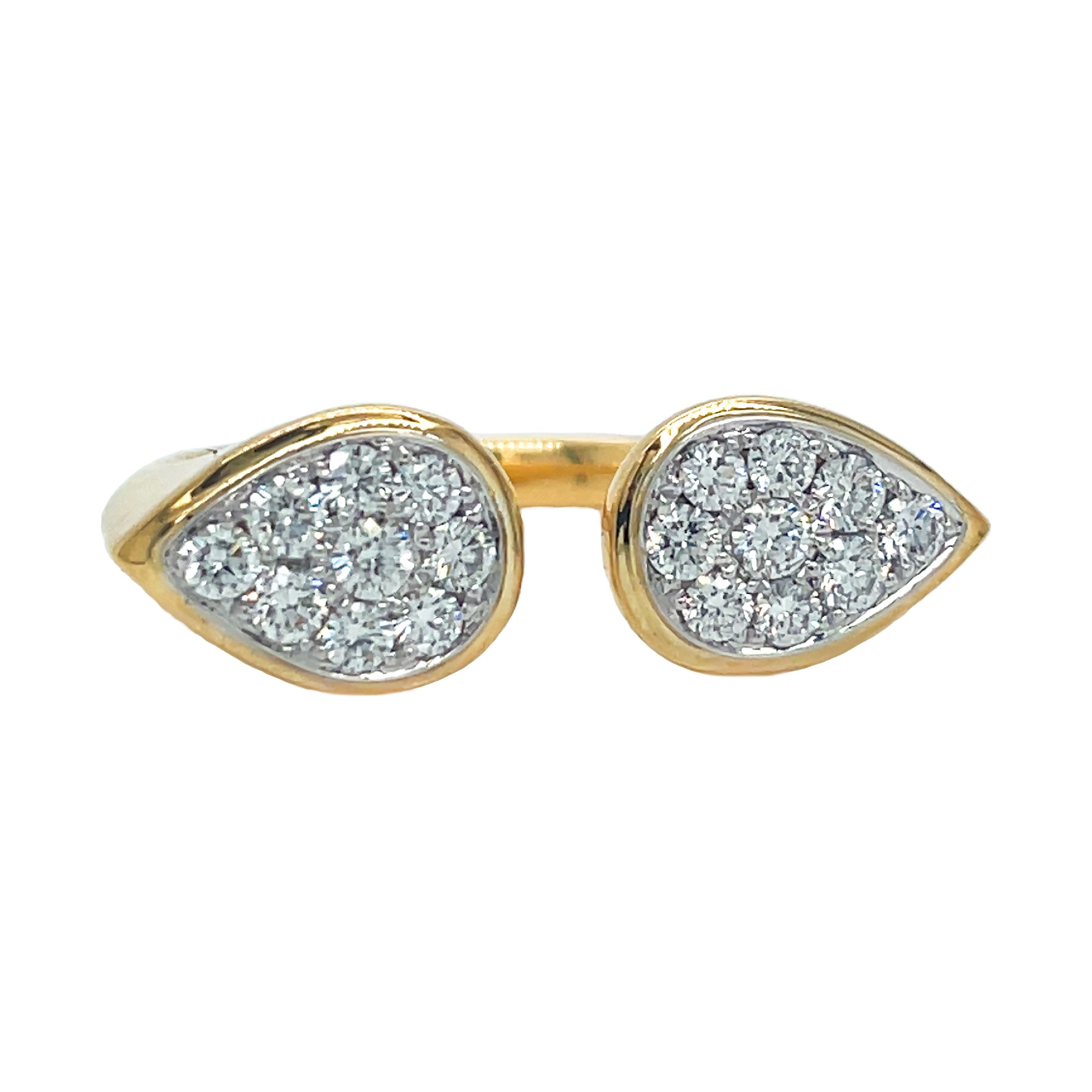 18kt Yellow Gold Diamond Open Ring