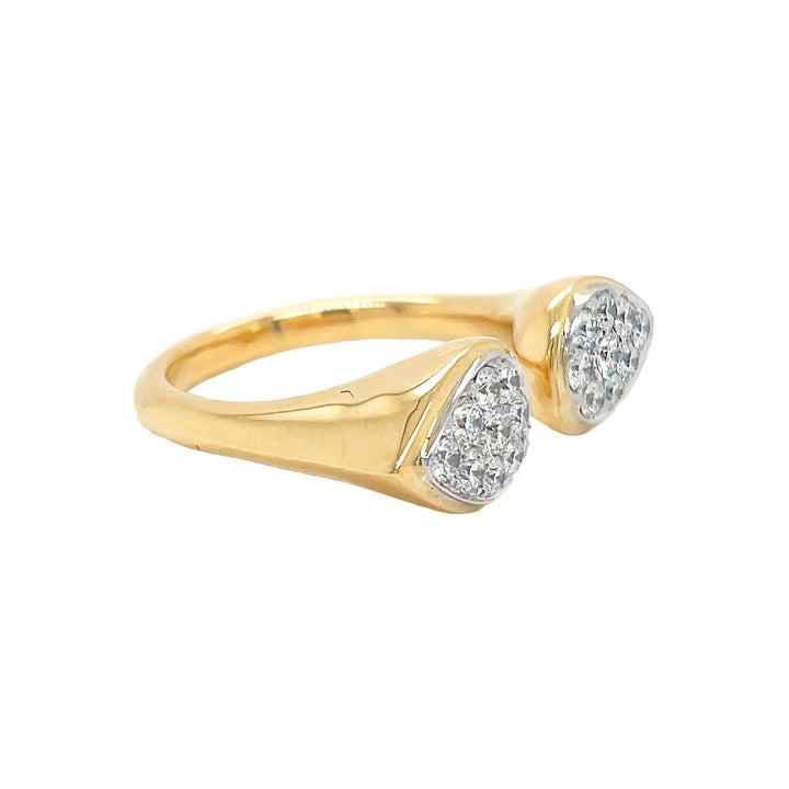 18kt Yellow Gold Diamond Open Ring