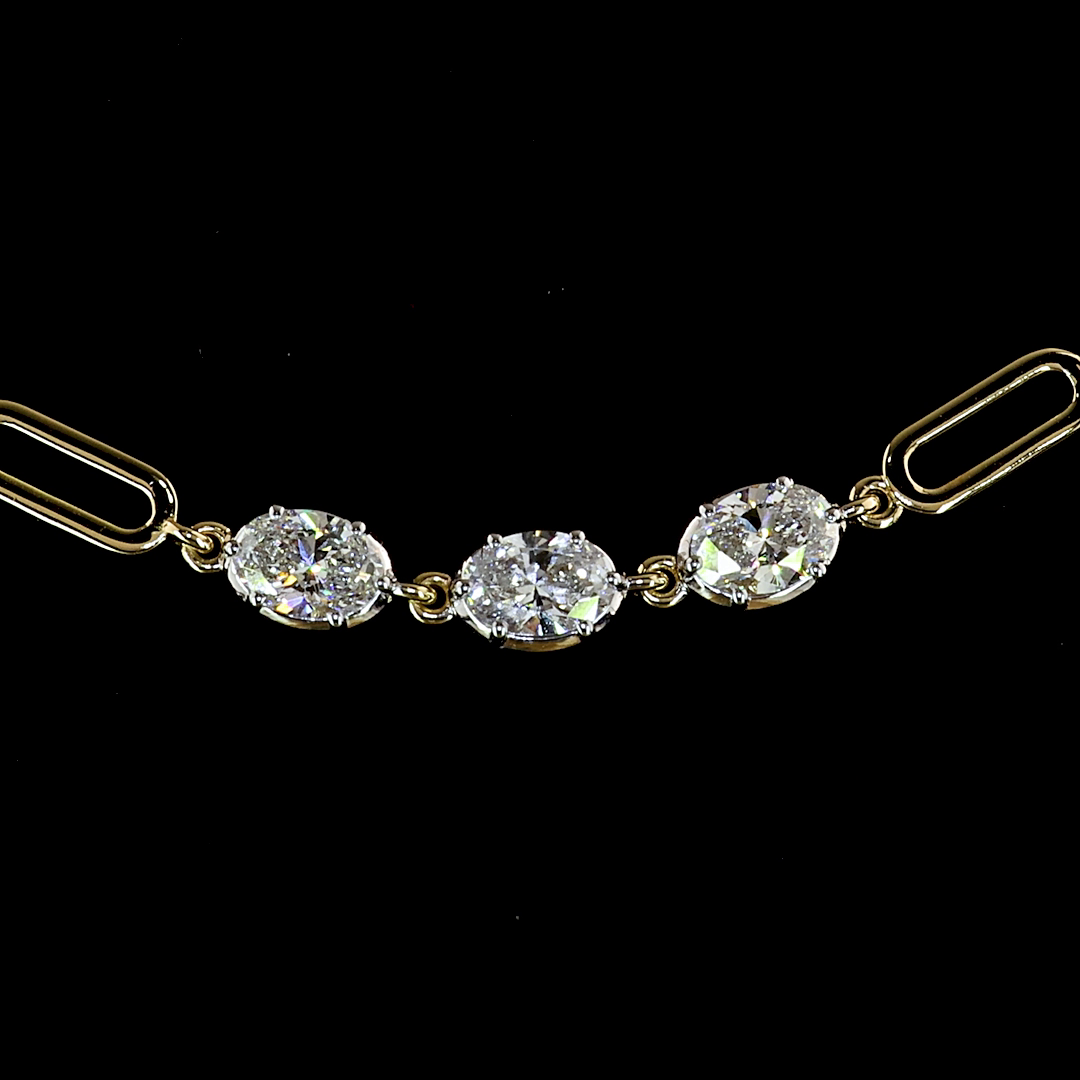 14kt Yellow And White Gold Lab Diamond Necklace