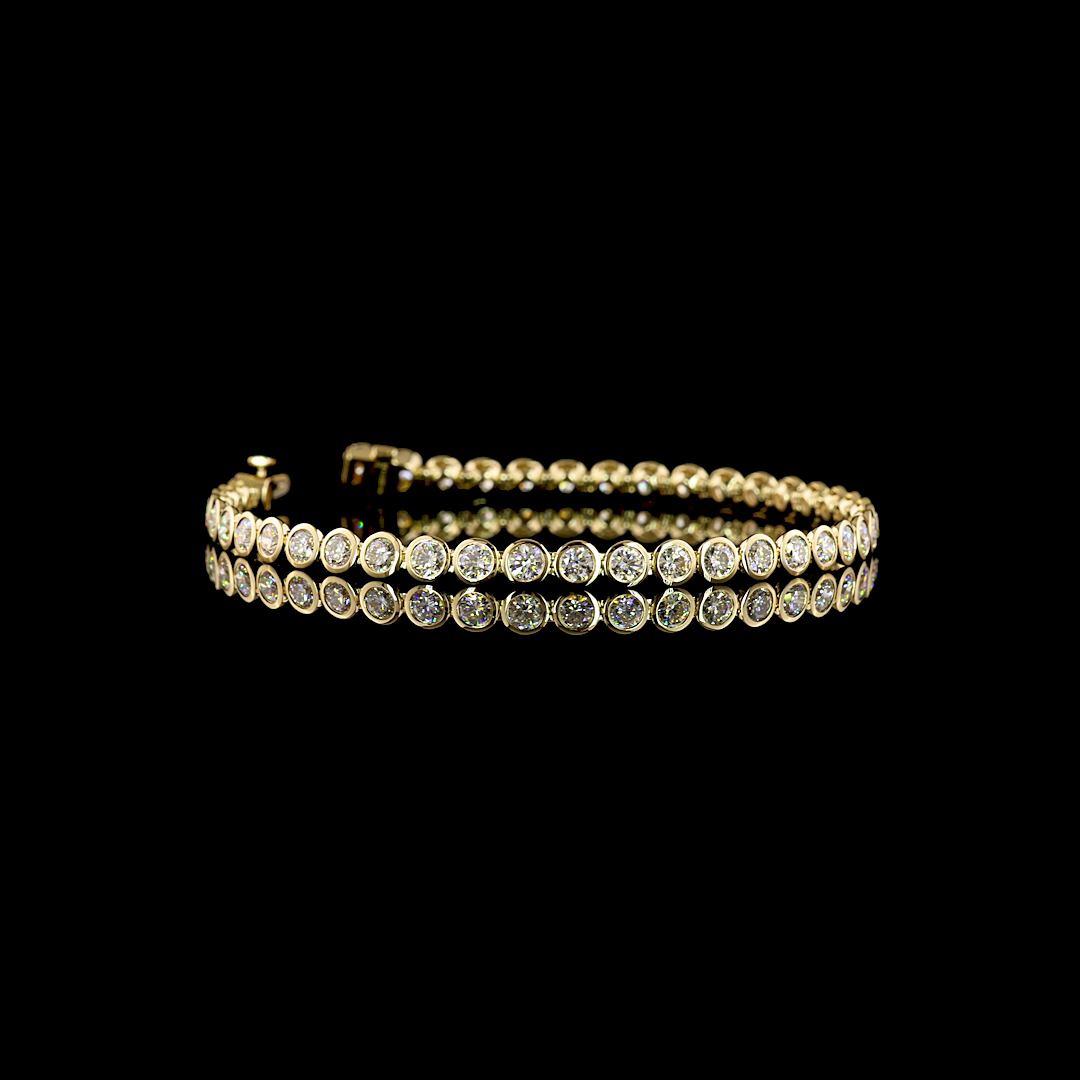 14kt Yellow Gold Lab Diamond Tennis Bracelet