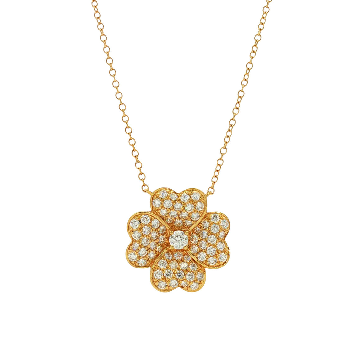 18kt Yellow Gold Diamond Pendant