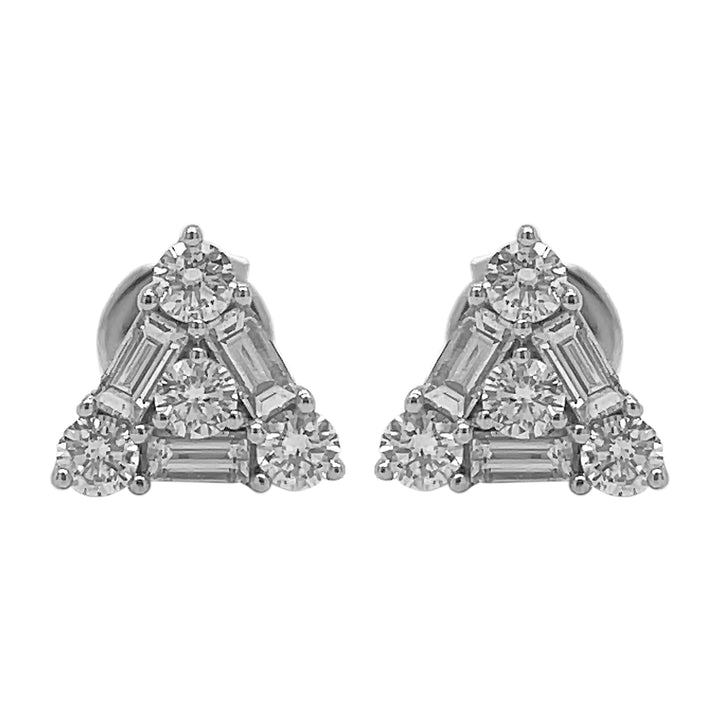 18kt White Gold Diamond Studs