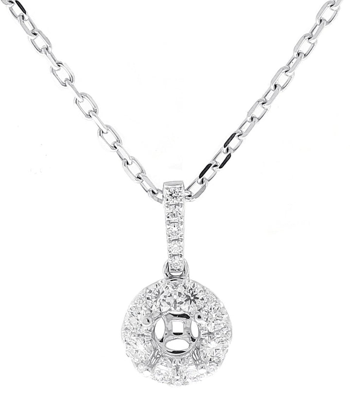18kt White Gold Diamond Pendant Mounting