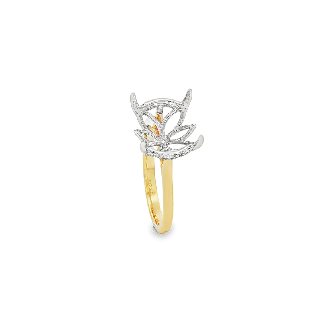 14kt Yellow And White Gold Lab Diamond Semi-Mount