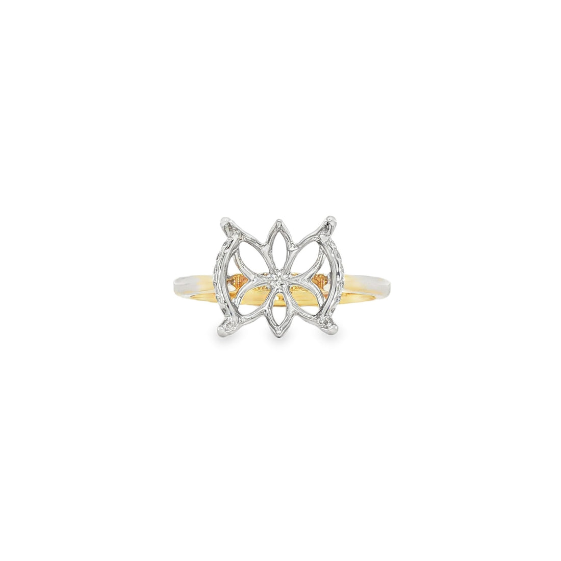 14kt Yellow And White Gold Lab Diamond Semi-Mount