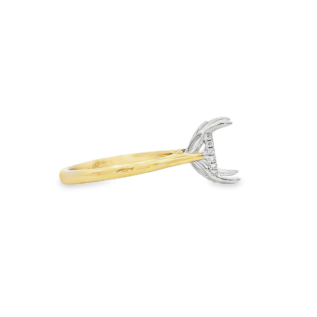 14kt Yellow And White Gold Lab Diamond Semi-Mount