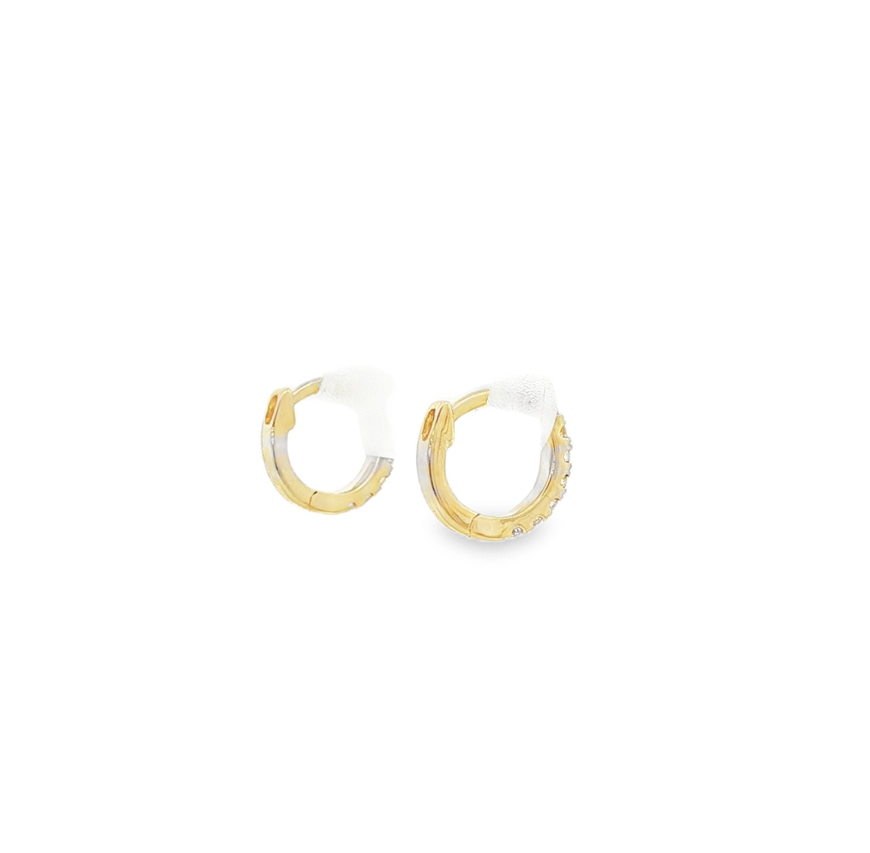 14kt Yellow Gold Diamond Huggie Earrings