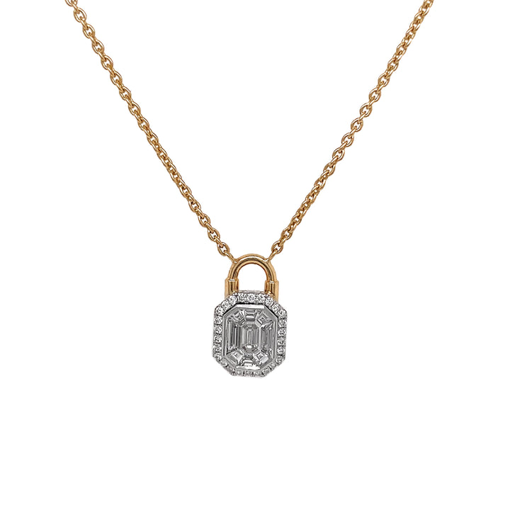 18kt Yellow and White Gold Diamond Pendant.