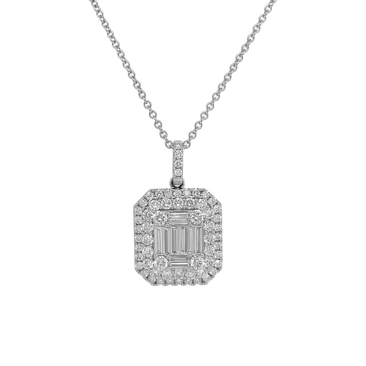18kt White Gold Diamond Pendant