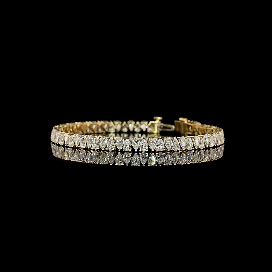 14kt Yellow Gold Lab Diamond Tennis Bracelet