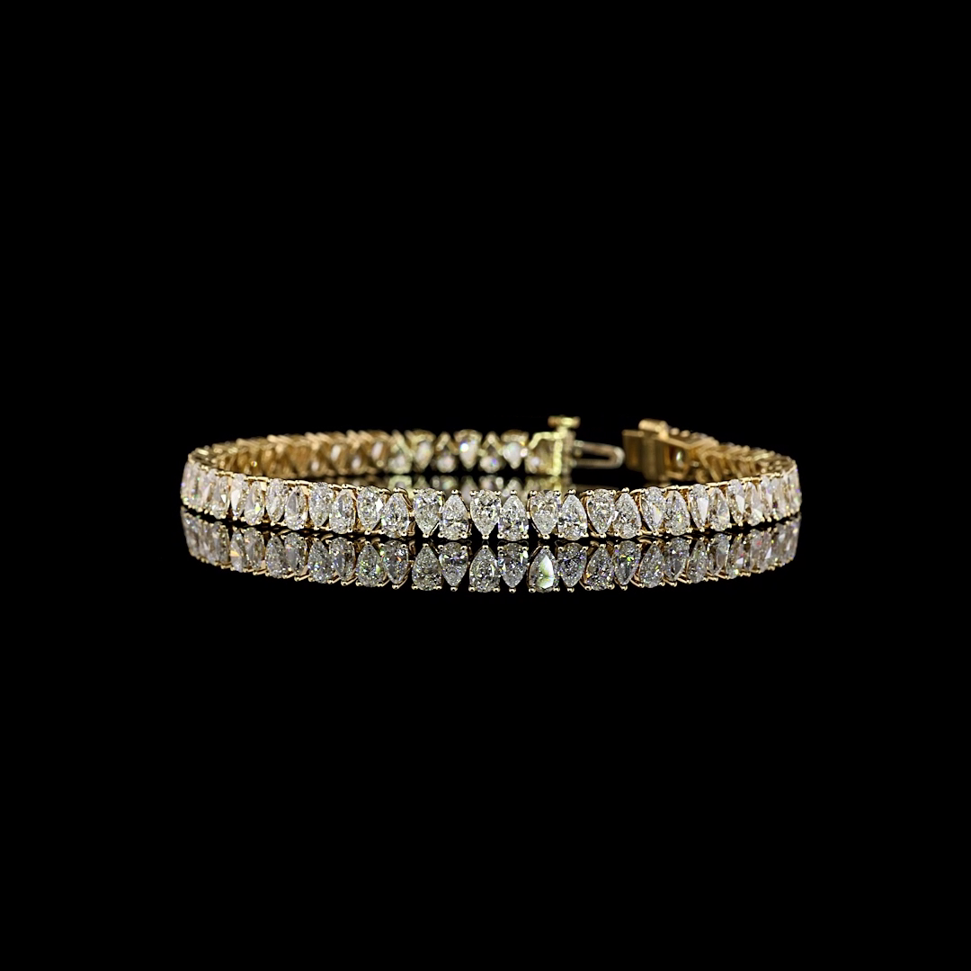 14kt Yellow Gold Lab Diamond Tennis Bracelet