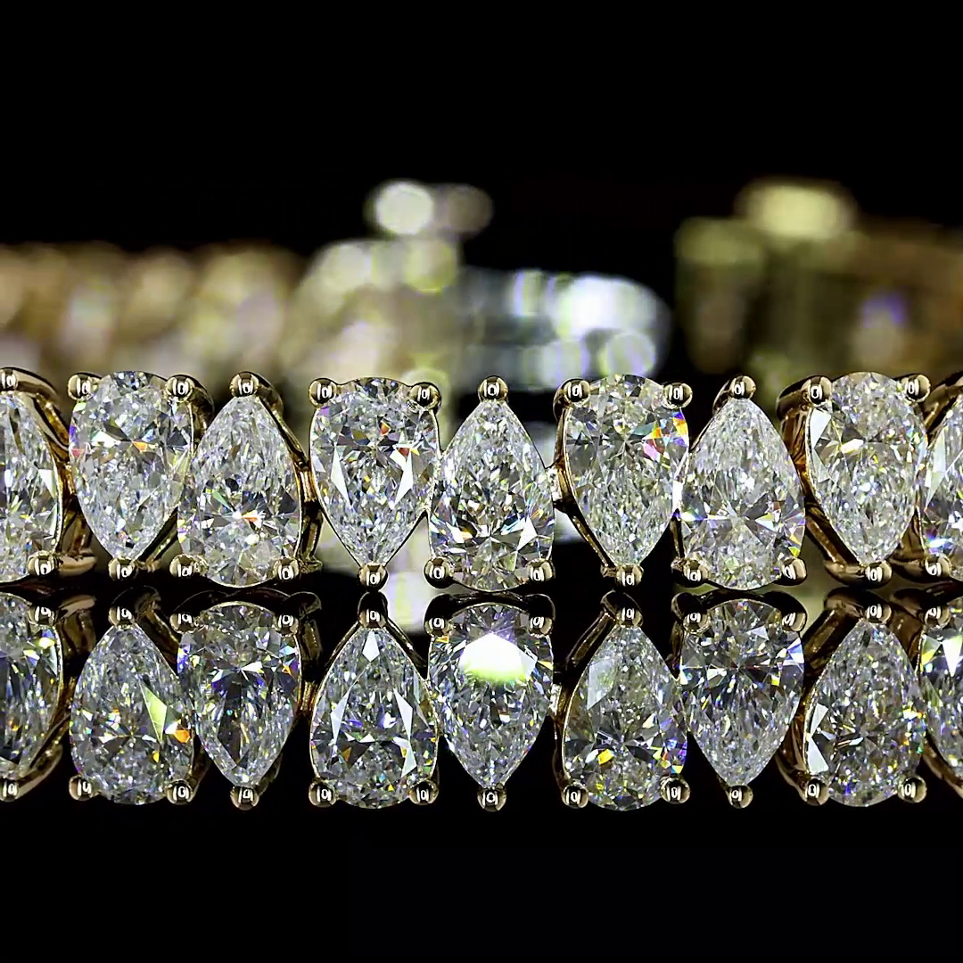14kt Yellow Gold Lab Diamond Tennis Bracelet