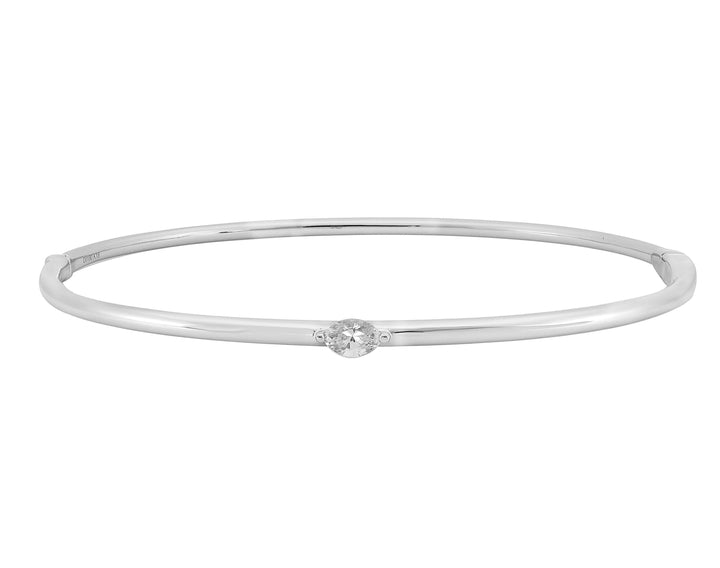 18kt White Gold Diamond Bangle