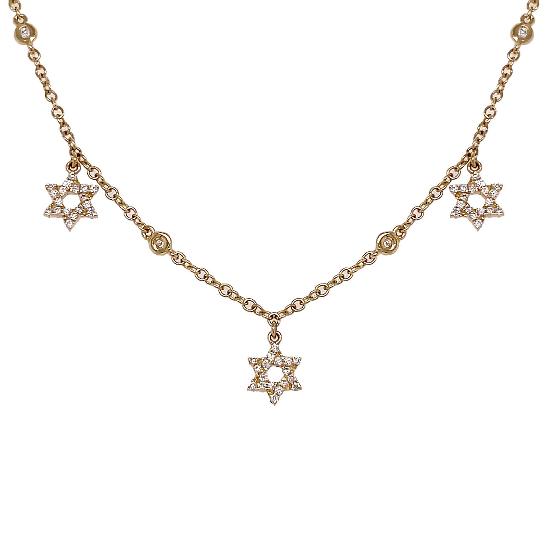 18kt Yellow Gold Diamond By The Inch Necklace