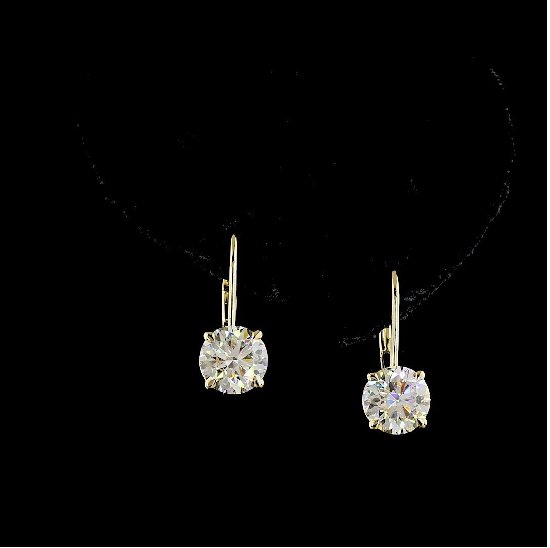 14kt Yellow Gold Lab Diamond Earrings