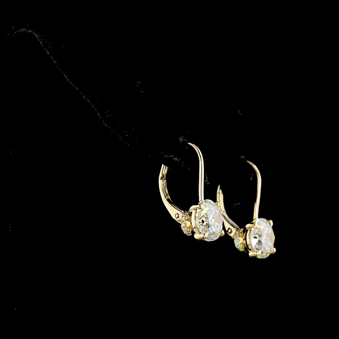 14kt Yellow Gold Lab Diamond Earrings