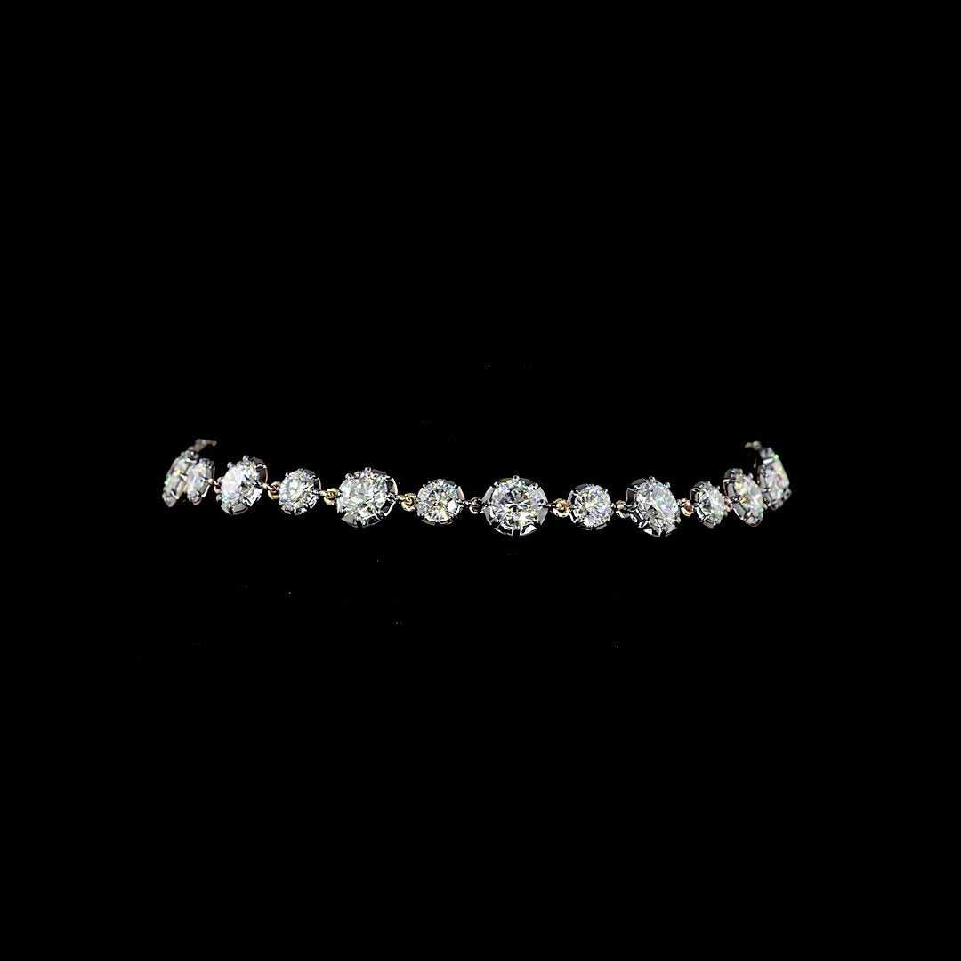 14kt Yellow Gold Lab Diamond Tennis Bracelet