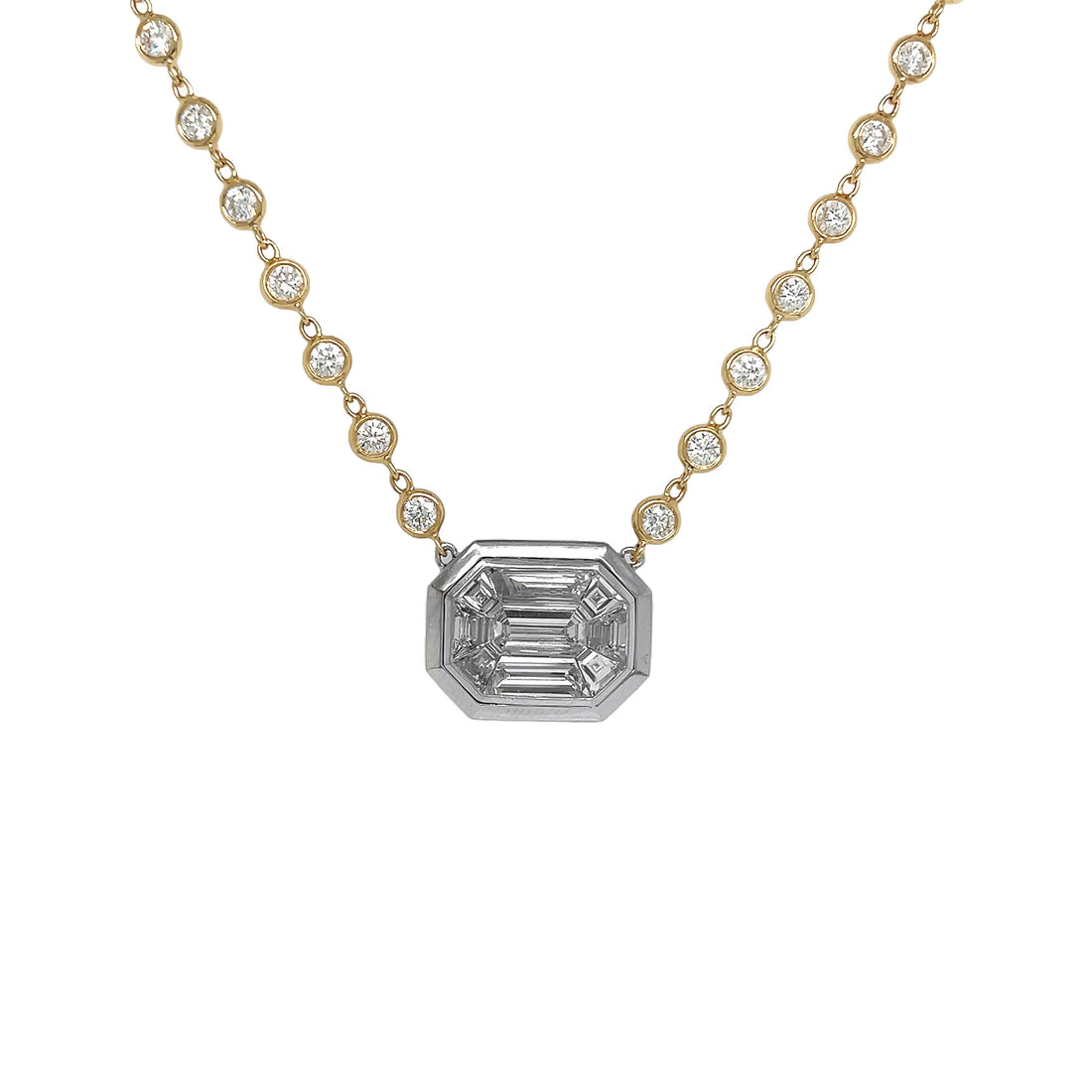 18kt Yellow Gold Diamond Necklace