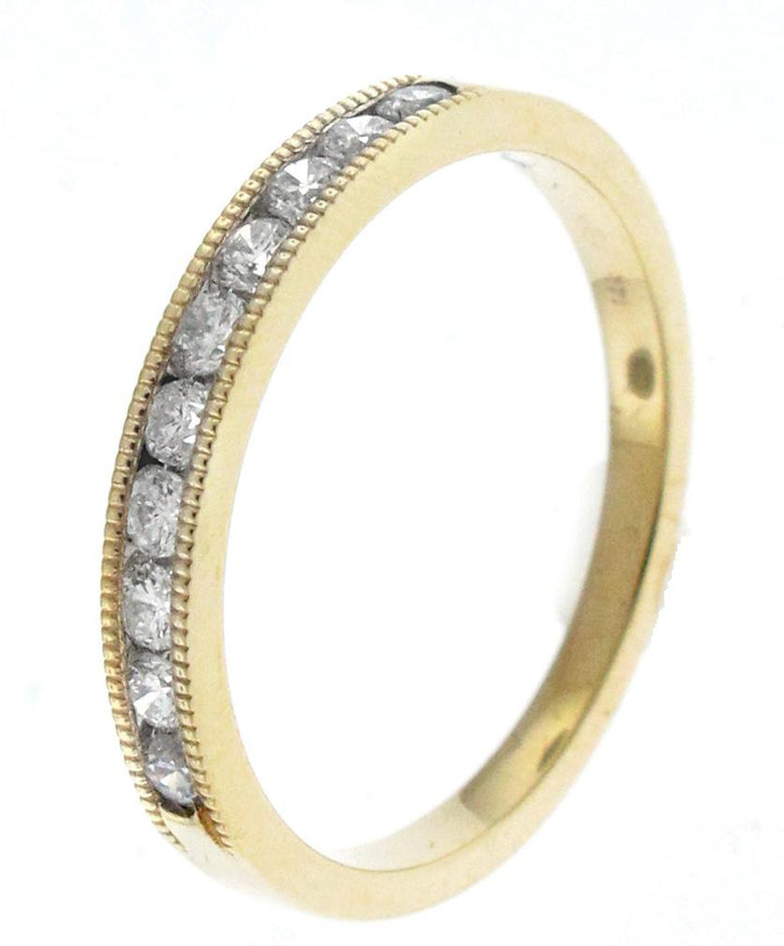 14kt Yellow Gold Diamond Half Way Band