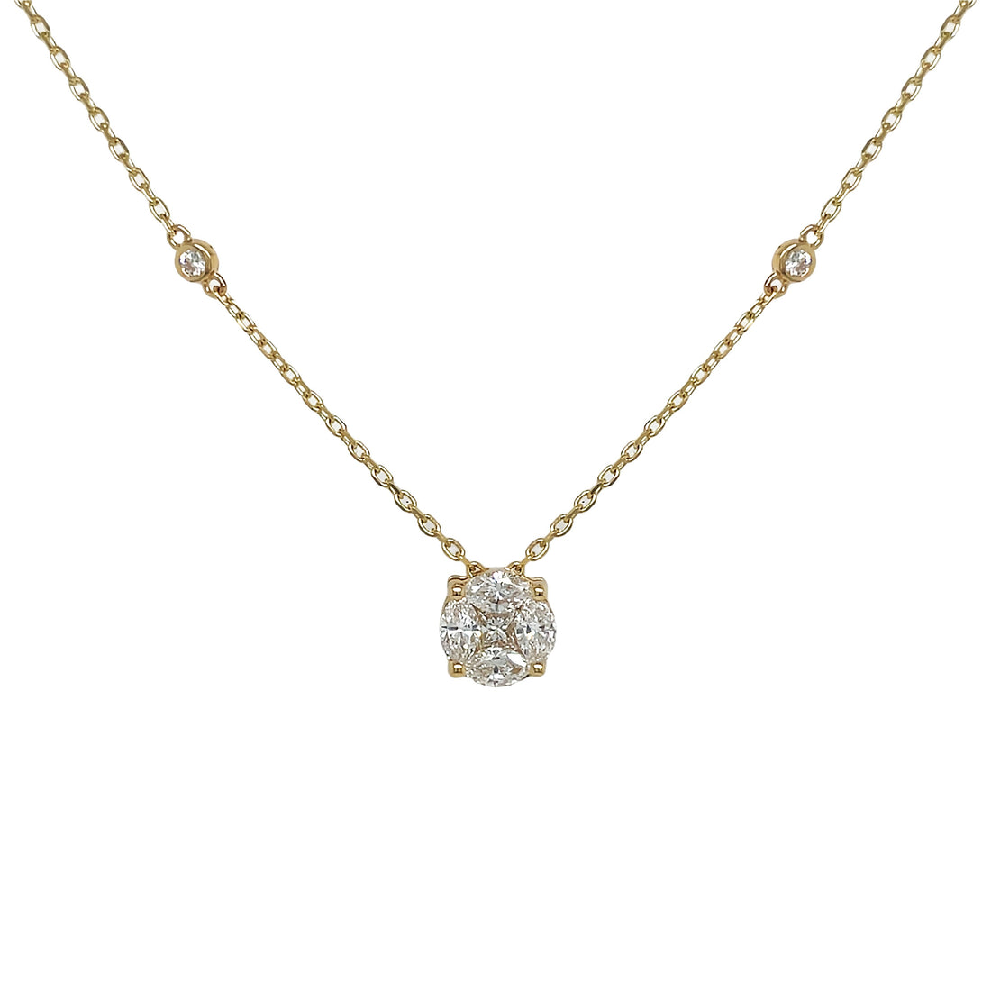 18kt Yellow Gold Diamond Pendant