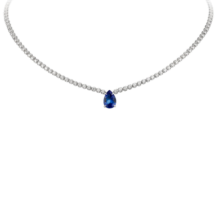 18kt white gold diamond necklace