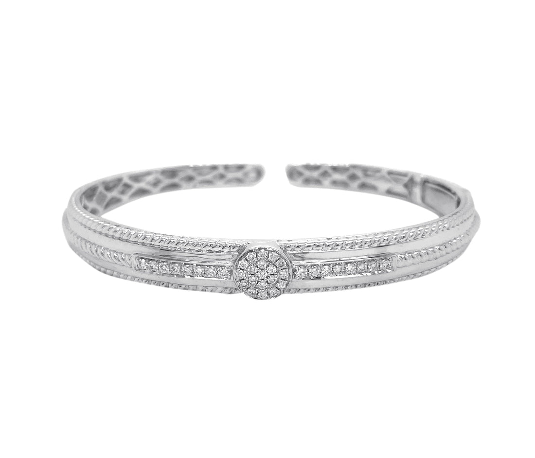 18kt White Gold Diamond Bangle