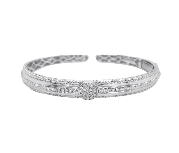 18kt White Gold Diamond Bangle