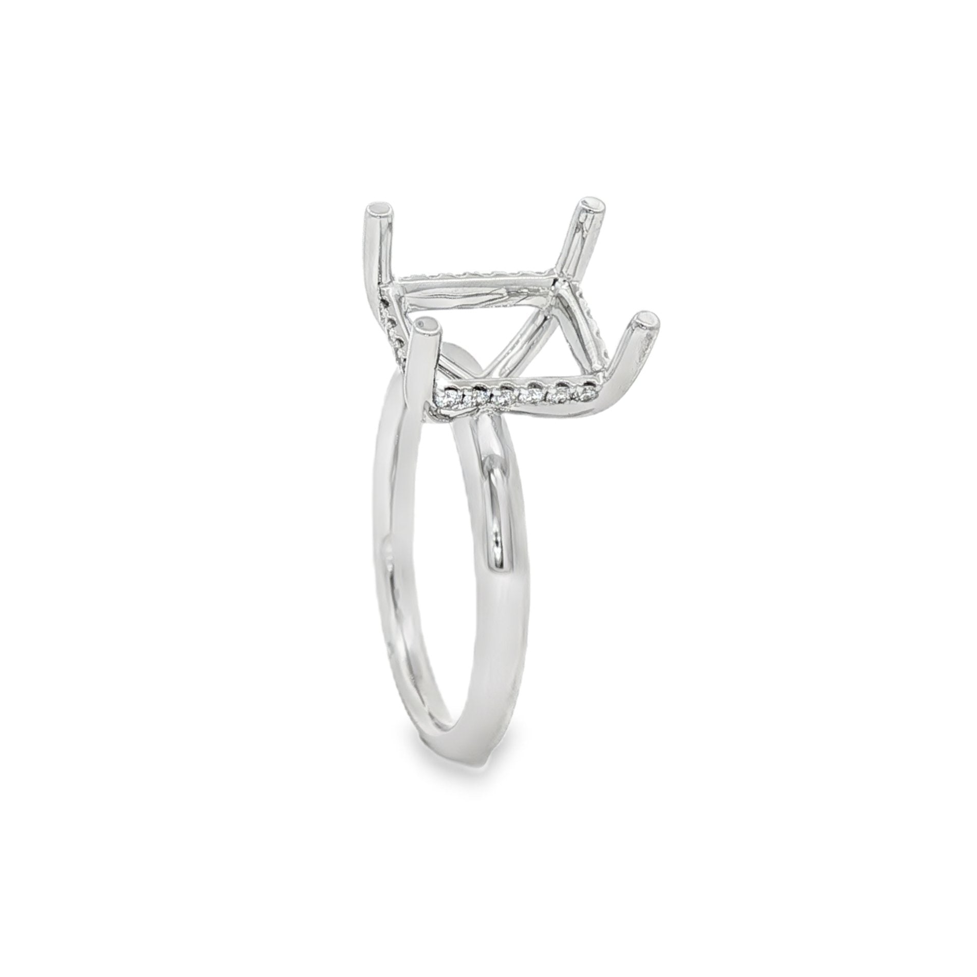 18kt White Gold Diamond Semi-Mount