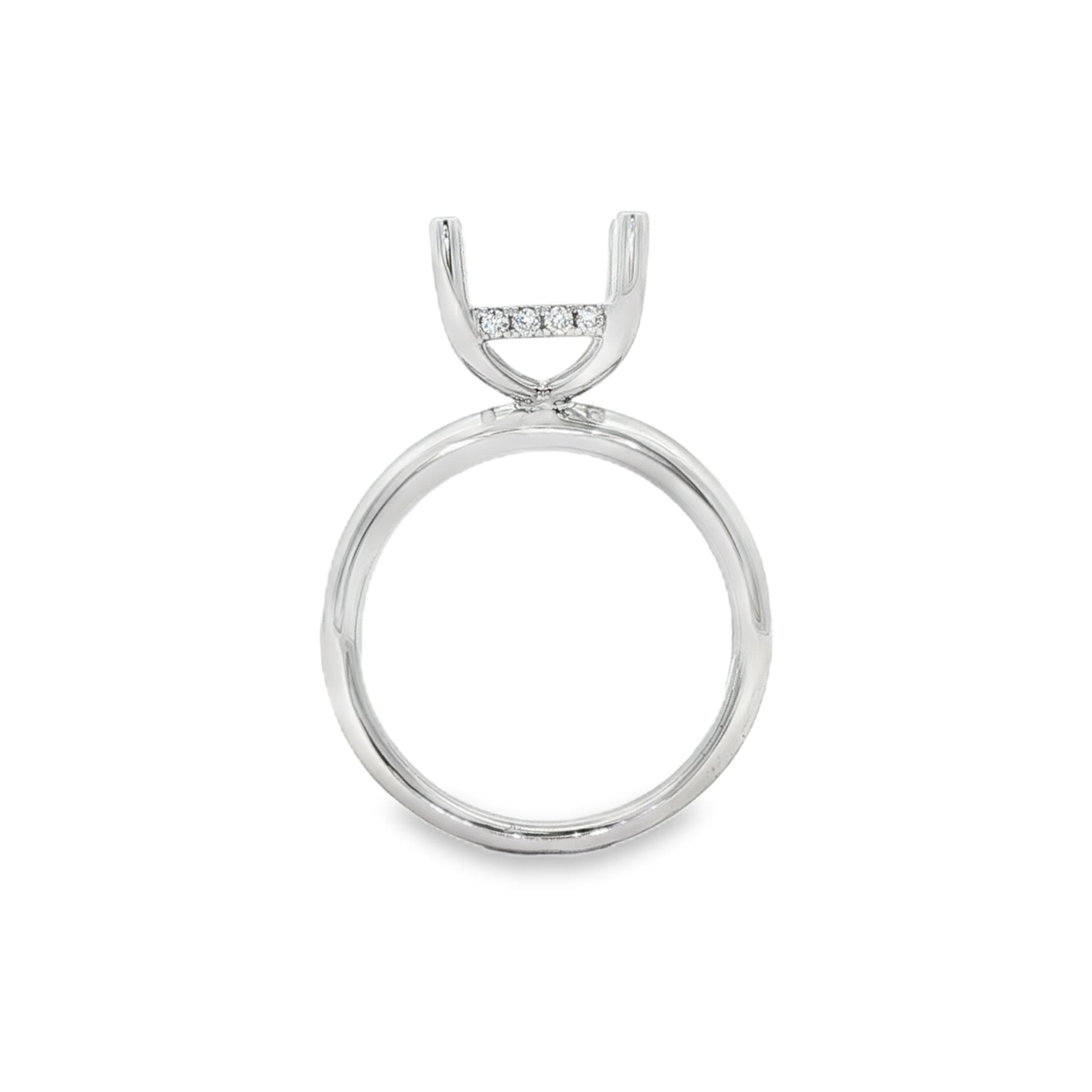 18kt White Gold Diamond Semi-Mount