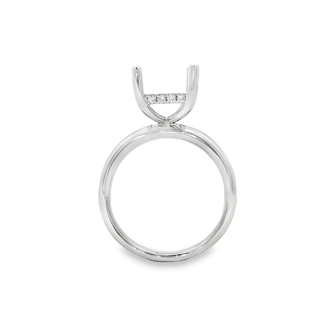 18kt White Gold Diamond Semi-Mount