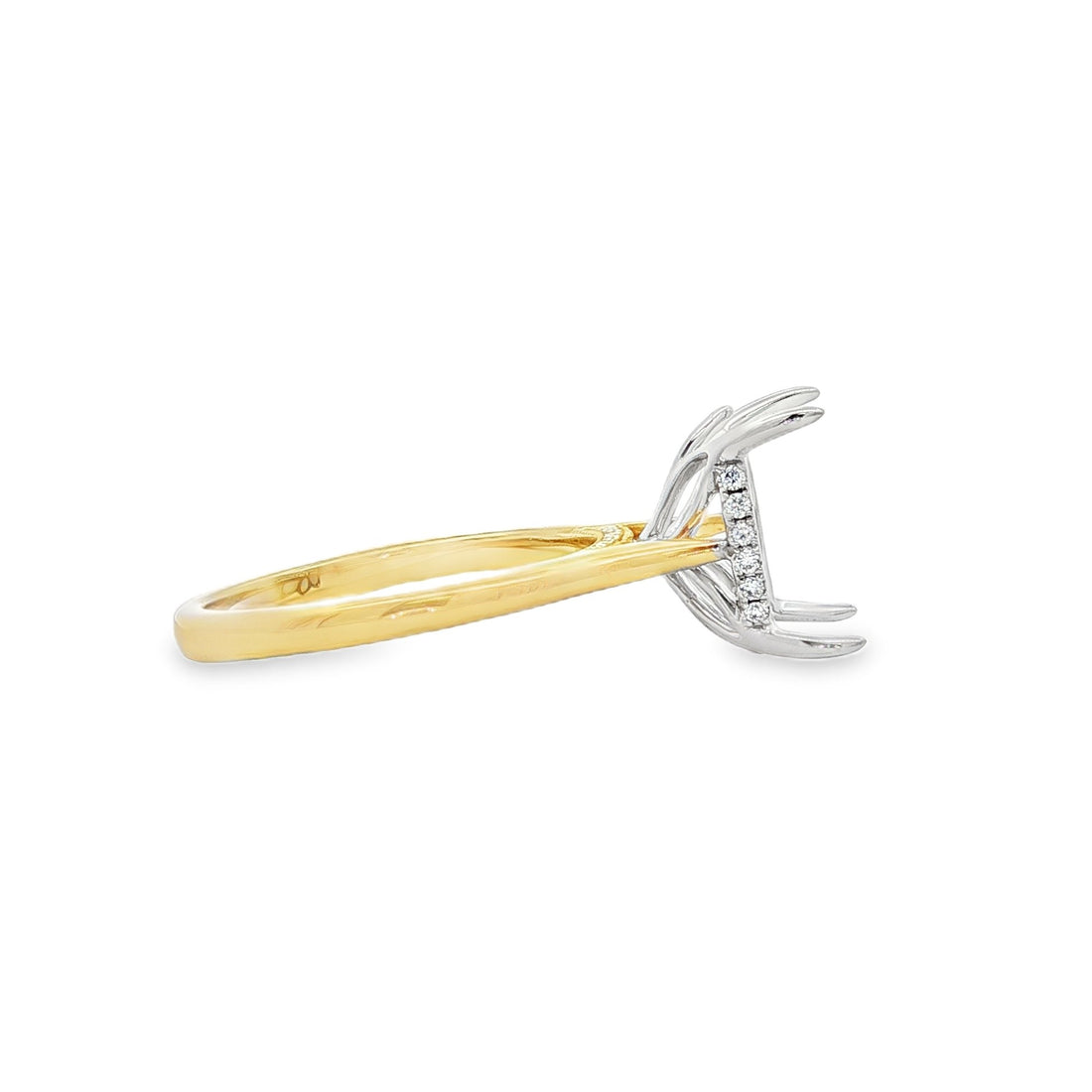 14kt Yellow And White Gold Lab Diamond Semi-Mount