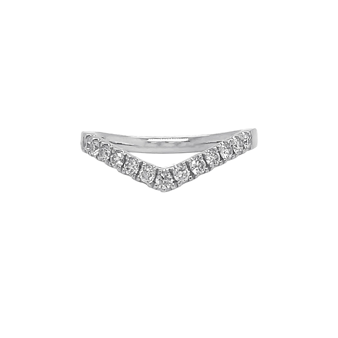 Platinum Diamond Curve Band