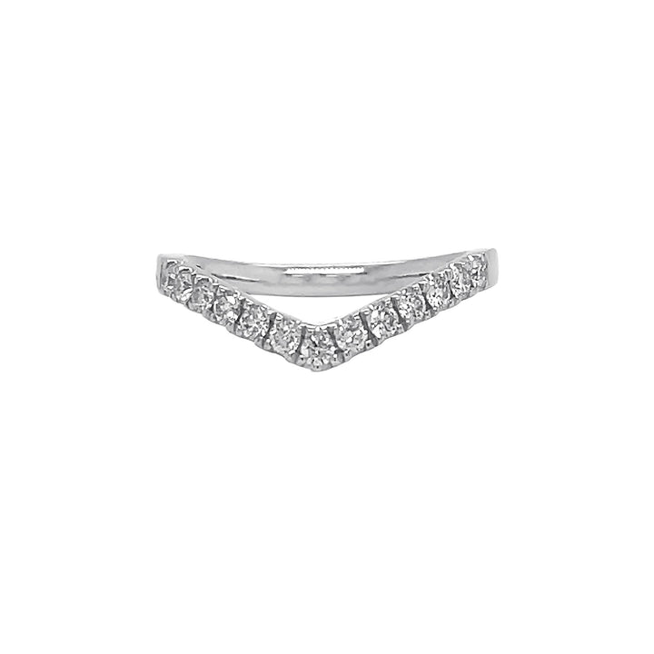 Platinum Diamond Curve Band
