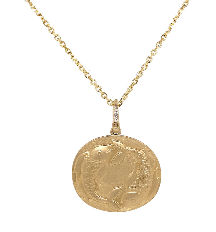 14kt Yellow Gold Diamond Pendant