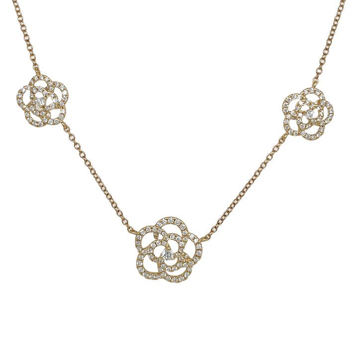 18kt Yellow Gold Diamond Necklace