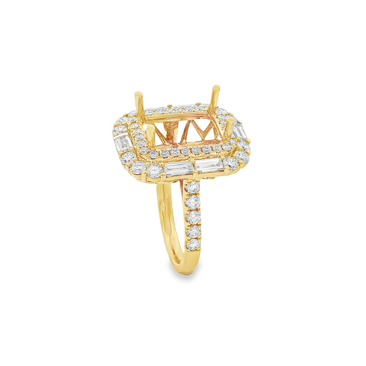 18kt Yellow Gold Diamond Semi-mount