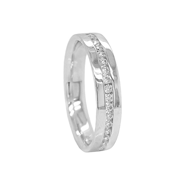 18kt White Gold Diamond Band