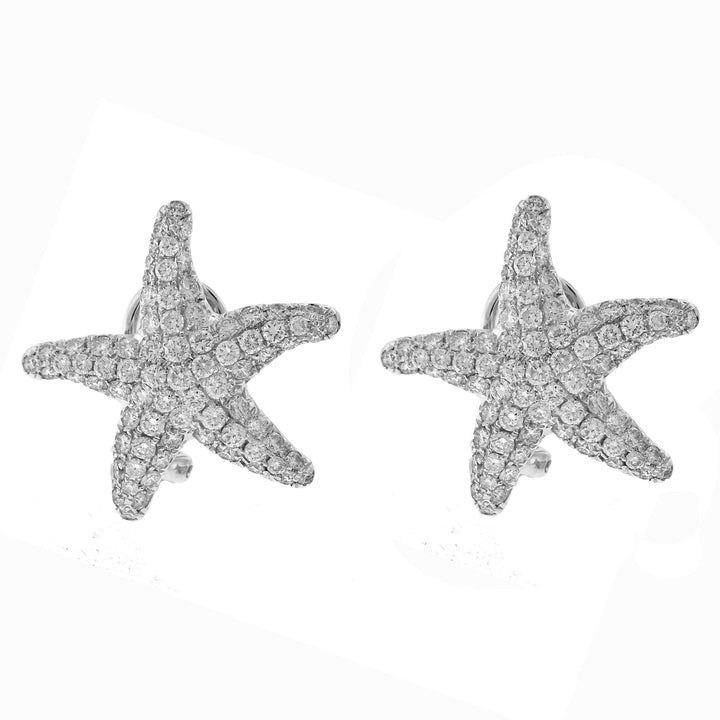 18kt White Gold Diamond Earrings