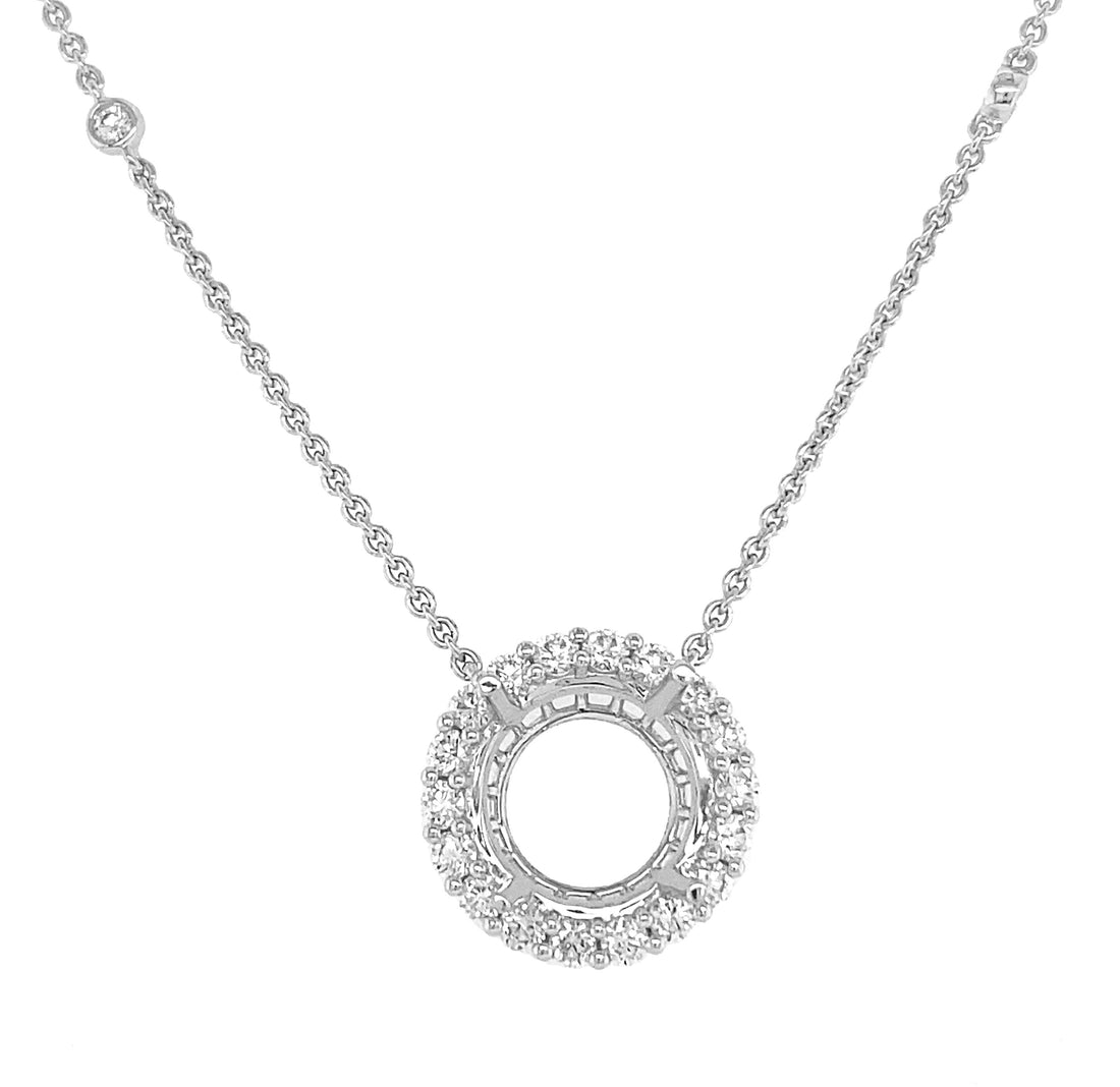 18kt White Gold Diamond Pendant Mounting