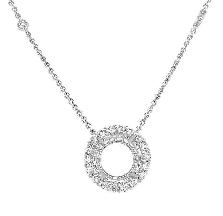 18kt White Gold Diamond Pendant Mounting