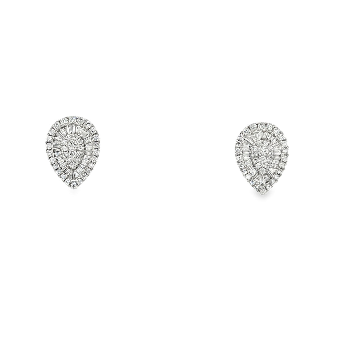 18kt White Gold Diamond Earrings