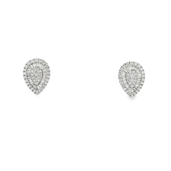 18kt White Gold Diamond Earrings