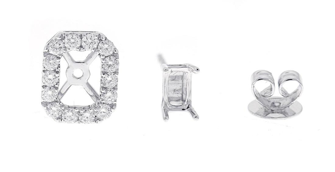 18kt White Gold Diamond Earrings Jacket