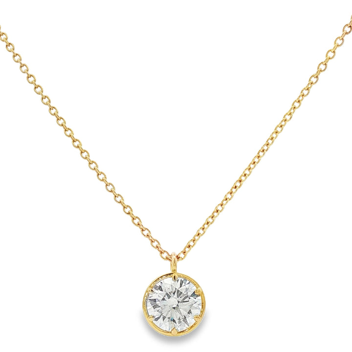 14kt Yellow Gold Lab Diamond Pendant