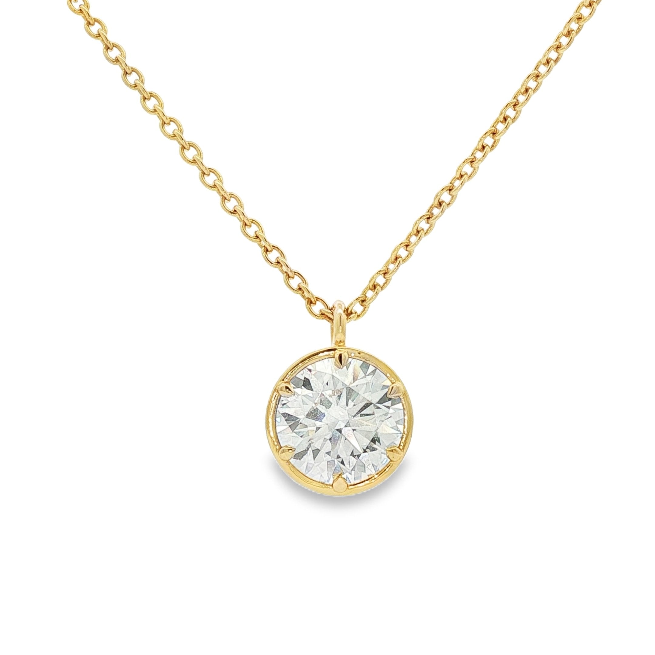 14kt Yellow Gold Lab Diamond Pendant