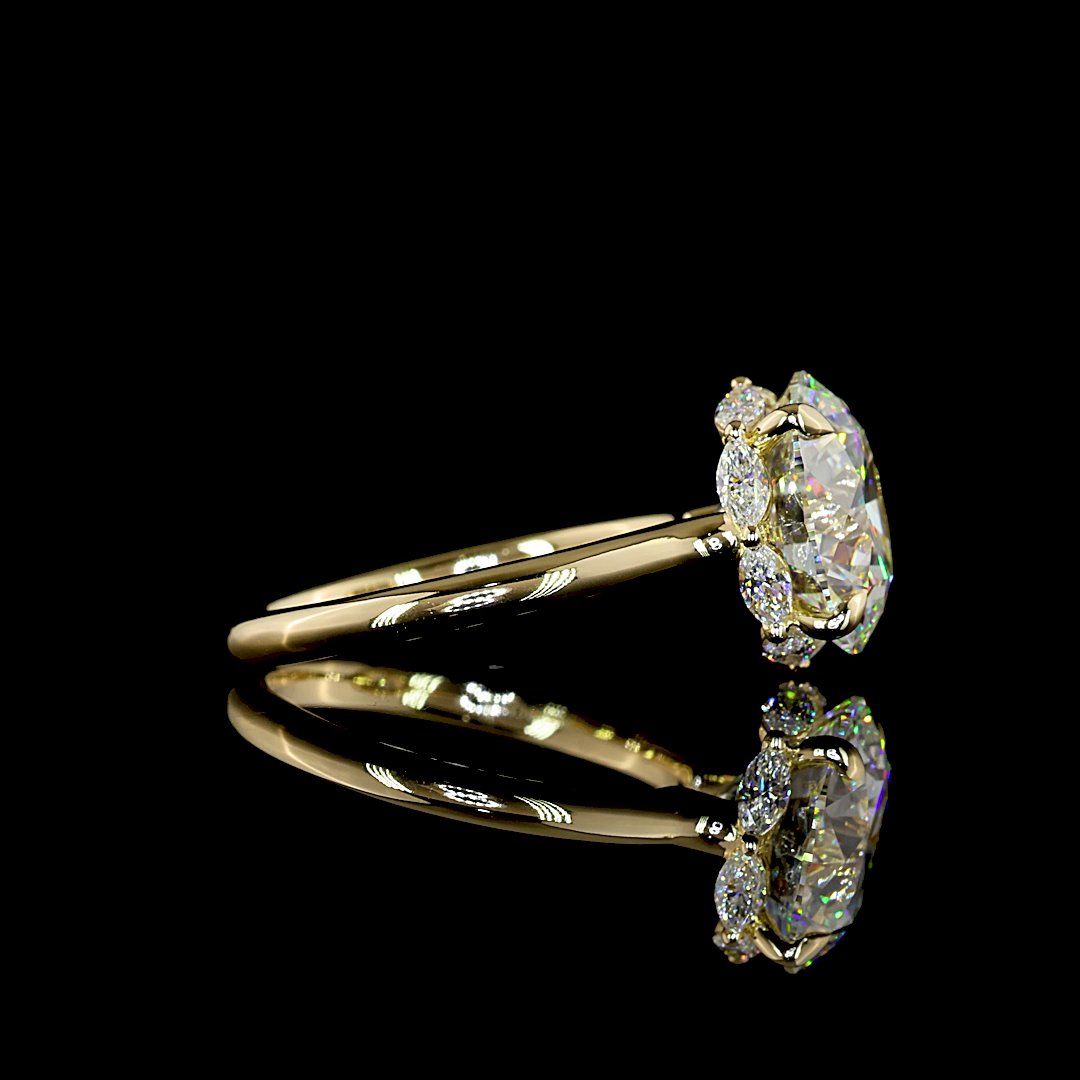 14kt Yellow Gold Lab Diamond Ring