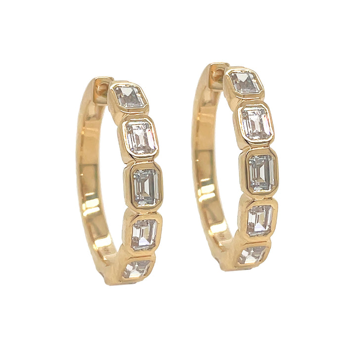 14kt Yellow Gold Lab Diamond Hoops